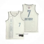 Camiseta Oklahoma City Thunder Carmelo Anthony NO 7 Ciudad 2021-22 Blanco