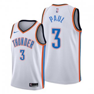 Camiseta Oklahoma City Thunder Chris Paul NO 3 Association Blanco