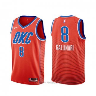 Camiseta Oklahoma City Thunder Danilo Gallinari NO 8 Statement Naranja