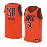 Camiseta Oklahoma City Thunder Deonte Burton NO 30 Earned 2018-19 Naranja