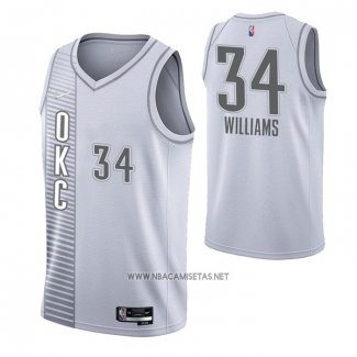 Camiseta Oklahoma City Thunder Kenrich Williams NO 34 Ciudad 2021-22 Blanco