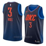 Camiseta Oklahoma City Thunder Nerlens Noel NO 3 Statement 2018 Azul