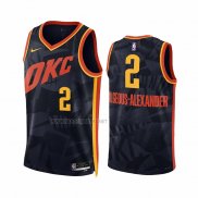 Camiseta Oklahoma City Thunder Shai-Gilgeous Alexander NO 2 Ciudad 2023-24 Negro