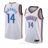 Camiseta Oklahoma City Thunderr K. J. McDaniels NO 14 Association 2018 Blanco