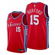 Camiseta Philadelphia 76ers Al Horford NO 15 Statement Rojo