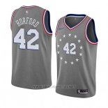 Camiseta Philadelphia 76ers Al Horford NO 42 Ciudad 2019-20 Gris