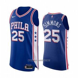 Camiseta Philadelphia 76ers Joel Embiid NO 25 Icon Autentico Azul