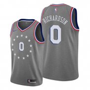 Camiseta Philadelphia 76ers Josh Richardson NO 0 Ciudad Gris