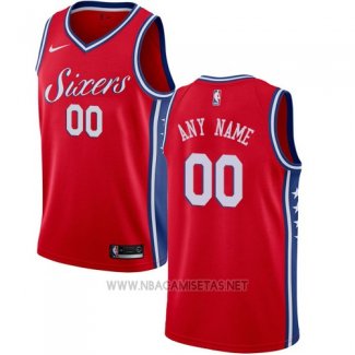 Camiseta Philadelphia 76ers Nike Personalizada 17-18 Rojo