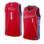 Camiseta Philadelphia 76ers Norvel Pelle NO 1 Statement 2018 Rojo