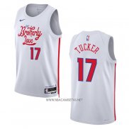 Camiseta Philadelphia 76ers P.J. Tucker NO 17 Ciudad 2022-23 Blanco