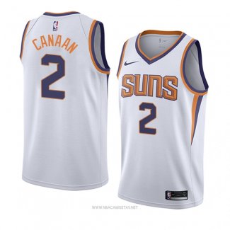 Camiseta Phoenix Suns Isaiah Canaan NO 2 Association 2018 Blanco
