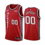 Camiseta Portland Trail Blazers Carmelo Anthony NO 00 Classic Edition Rojo