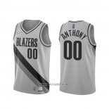 Camiseta Portland Trail Blazers Carmelo Anthony NO 00 Earned 2020-21 Gris