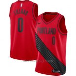 Camiseta Portland Trail Blazers Damian Lillard NO 0 2017-18 Rojo