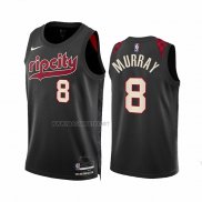 Camiseta Portland Trail Blazers Kris Murray NO 8 Ciudad 2023-24 Negro