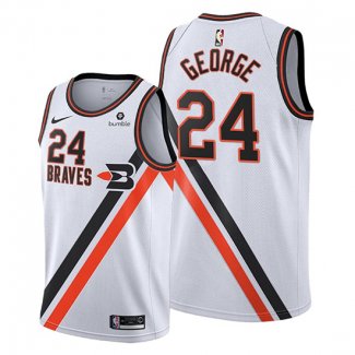 Camiseta Portland Trail Blazers Paul George NO 24 Ciudad 2019-20 Blanco