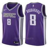 Camiseta Sacramento Kings Bogdan Bogdanovic NO 8 Icon 2017-18 Violeta