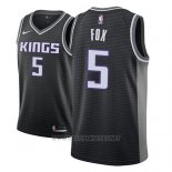 Camiseta Sacramento Kings De'aaron Fox NO 5 Statement 2018-19 Negro