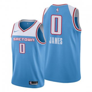 Camiseta Sacramento Kings Justin James NO 0 Ciudad 2019-20 Azul