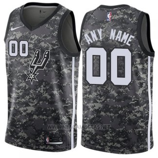 Camiseta San Antonio Spurs Ciudad Nike Personalizada 17-18 Blanco