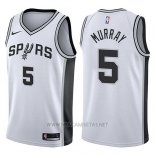 Camiseta San Antonio Spurs Dejounte Murray NO 5 Swingman Association 2017-18 Blanco