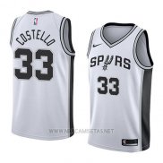 Camiseta San Antonio Spurs Matt Costello NO 33 Association 2018 Blanco