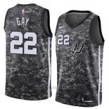 Camiseta San Antonio Spurs Rudy Gay NO 22 Ciudad 2018 Gris