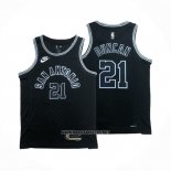 Camiseta San Antonio Spurs Tim Duncan NO 21 Statement 2022-23 Negro