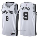 Camiseta San Antonio Spurs Tony Parker NO 9 2017-18 Blanco