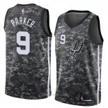 Camiseta San Antonio Spurs Tony Parker NO 9 Ciudad 2018 Gris