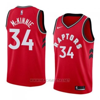 Camiseta Toronto Raptors Alfonzo Mckinnie NO 34 Icon 2018 Rojo