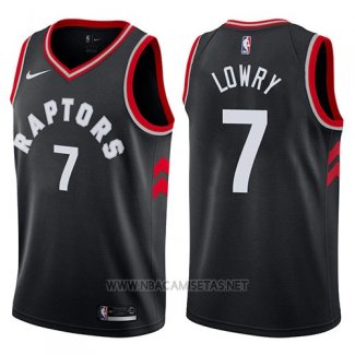 Camiseta Toronto Raptors Kyle Lowry NO 7 2017-18 Negro