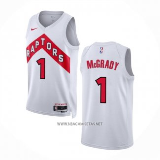 Camiseta Toronto Raptors Tracy Mcgrady NO 1 Association 2022-23 Blanco