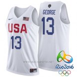 Camiseta USA 2016 Paul George NO 13 Blanco