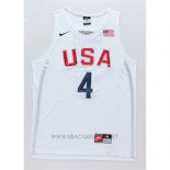 Camiseta USA 2016 Stephen Curry NO 4 Blanco