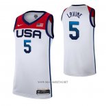 Camiseta USA 2021 Zach LaVine NO 5 Blanco