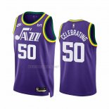 Camiseta Utah Jazz Celebrating NO 50 Classic 2023-24 Violeta