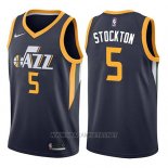 Camiseta Utah Jazz David Stockton NO 5 Icon 2017-18 Azul