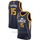 Camiseta Utah Jazz Derrick Favors NO 15 Icon 2017-18 Azul