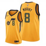 Camiseta Utah Jazz Emmanuel Mudiay NO 8 Statement Oro