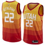 Camiseta Utah Jazz Thabo Sefolosha NO 22 Ciudad 2018 Amarillo