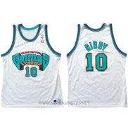 Camiseta Vancouver Grizzlies Mike Bibby NO 10 Historic Retro Blanco