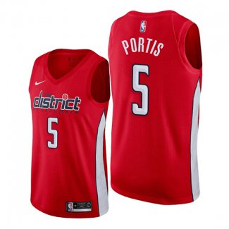 Camiseta Washington Wizards Bobby Portis NO 5 Earned Rojo