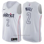 Camiseta Washington Wizards John Wall NO 2 Ciudad Blanco