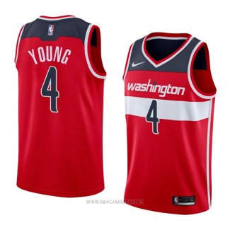 Camiseta Washington Wizards Mike Young NO 4 Icon 2018 Rojo