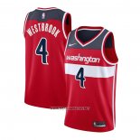 Camiseta Washington Wizards Russell Westbrook NO 4 Icon 2020-21 Rojo