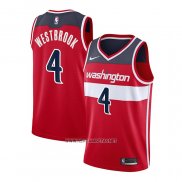 Camiseta Washington Wizards Russell Westbrook NO 4 Icon 2020-21 Rojo