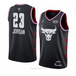 Camiseta All Star 2019 Chicago Bulls Michael Jordan NO 23 Negro
