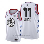 Camiseta All Star 2019 Dallas Mavericks Luka Doncic NO 77 Blanco